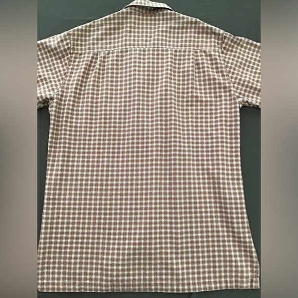 Woolrich Mens s/s button down size LT orange plaid cotton excellent condition - Picture 8 of 8